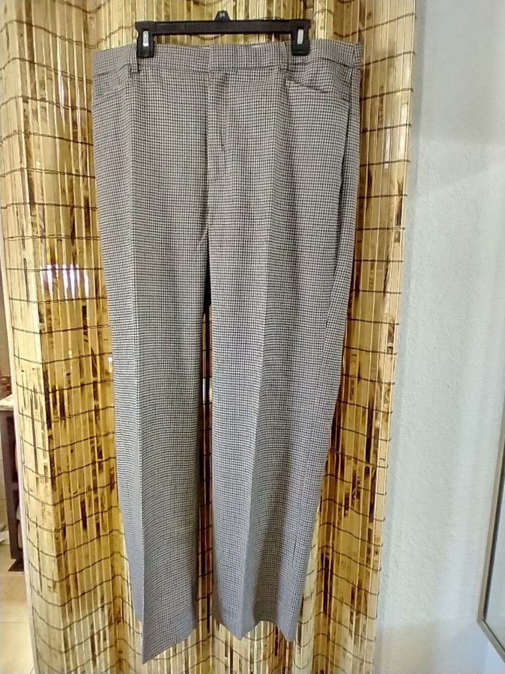 Banana Republic Houndstooth / Check Wool-Blend Trousers (Size 16)